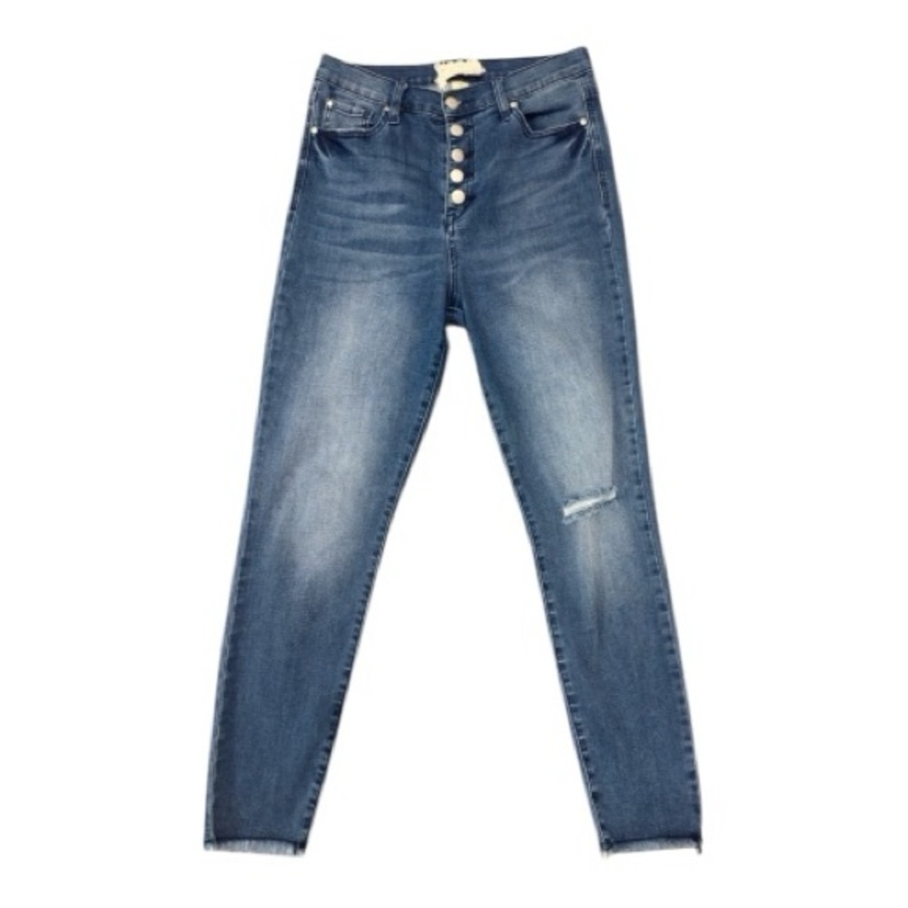 Altar'd State High Rise Button Fly Blue Jeans | Women's Size 29/9